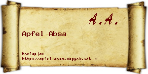 Apfel Absa névjegykártya